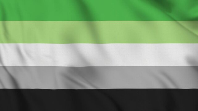 Aromantic Pride Flag &ndash; 4K Seamless Loop of the Aromantic Community Symbol