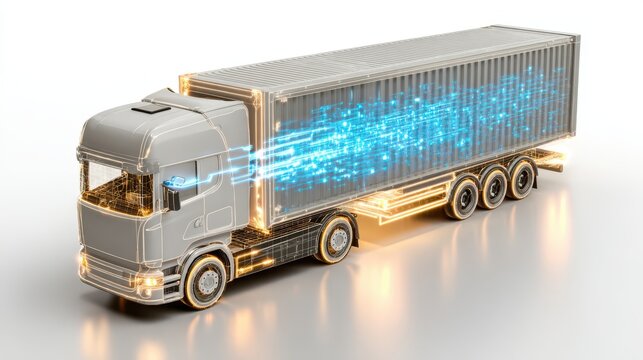 Digital truck with container rendering