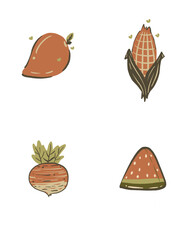 vector illustration of fruits