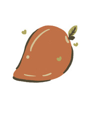 vector illustration of a mango with a salad