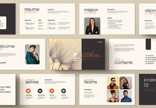Minimal And Elegant Portfolio Presentation Template
