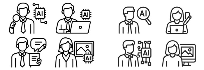 Exploring the role of artificial intelligence in modern workplaces through various related activities and interactions