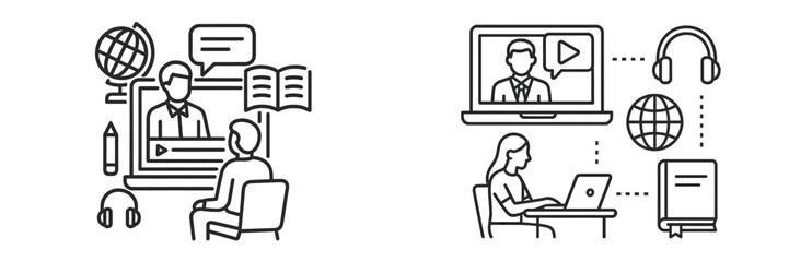 Online learning engages students through interactive lessons and multimedia resources in a digital classroom environment