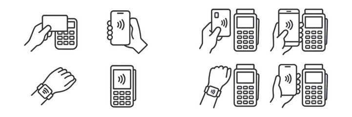 Different methods of contactless payment transactions including mobile and wearable options