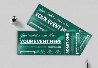 Modern Event Ticket Template Design