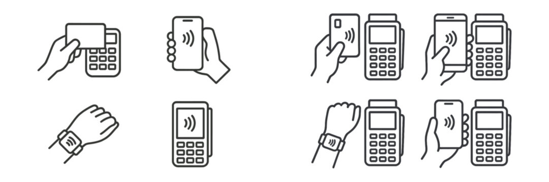 Different methods of contactless payment transactions including mobile and wearable options