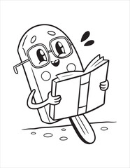 Cute Ice Cream Coloring Pages for Kids – Fun Summer Dessert Line Art, Kawaii Popsicle and Sundae Illustrations