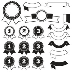 Set of award badge icons