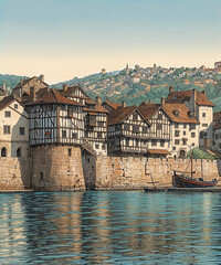 Medieval port city in Northern Europe