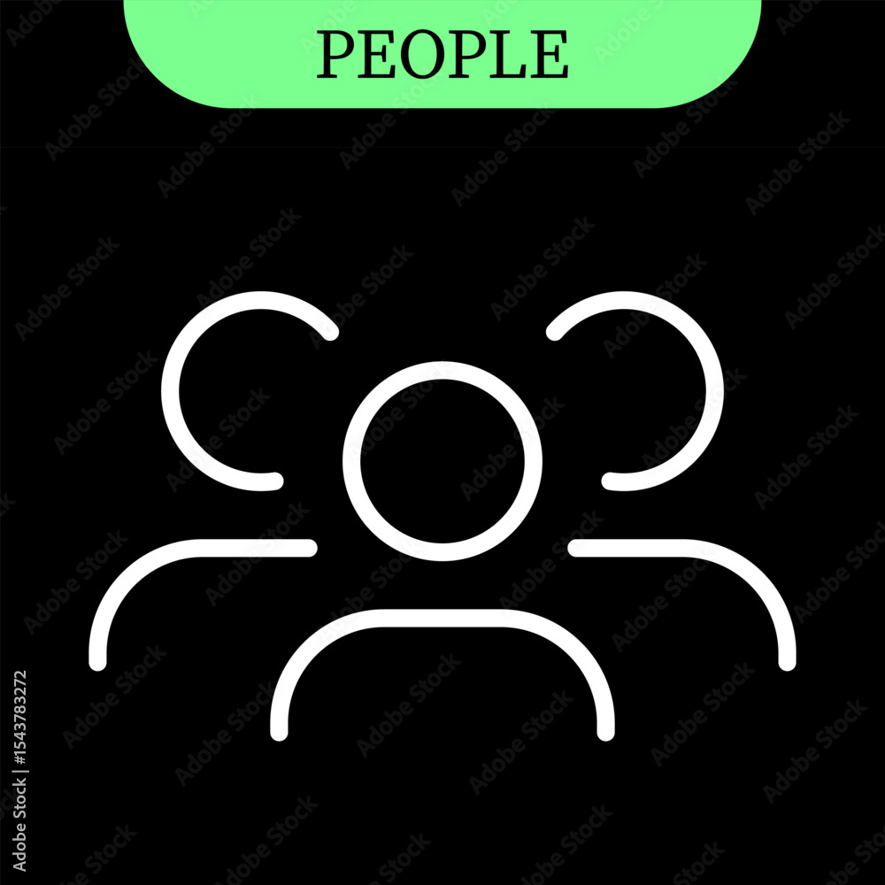 Poster group of people and user icons , add new user line icon | for user, group, team, community and group