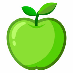 green apple illustration	