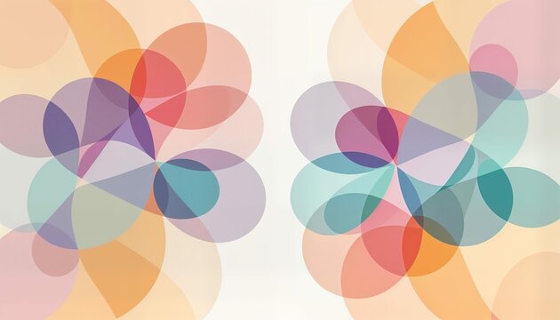 Organic Gradient Blob Vector Stack in Pastel Apricot and Lilac Tones.