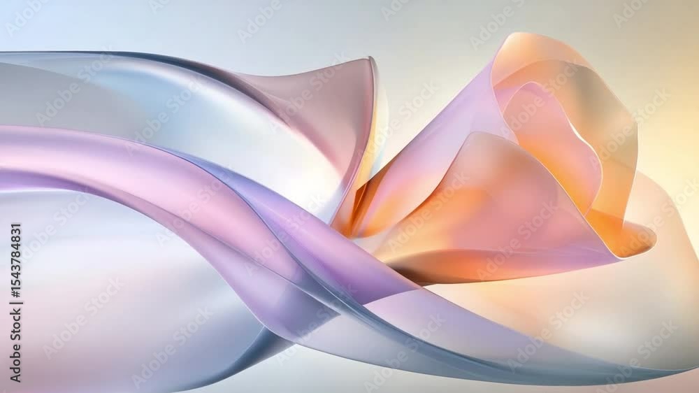 Poster fluid symphony of colors: abstract composition featuring flowing, ethereal ribbons of color. the gra