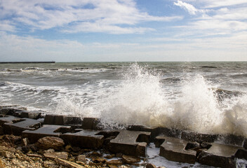 waves on the beach