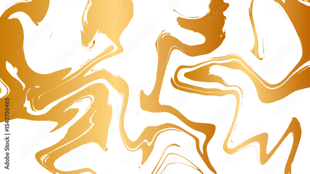 Poster abstract fluid marble texture with swirling patterns with golden yellow and white. glossy, reflectiv