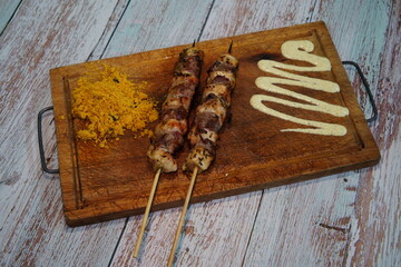 Espetinho de Frango Churrasco de Carne - Petiscos