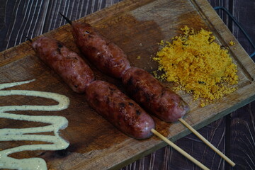 Linquiça Espetinho Churrasco de Carne - Petiscos