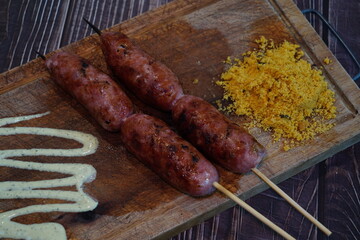 Linquiça Espetinho Churrasco de Carne - Petiscos