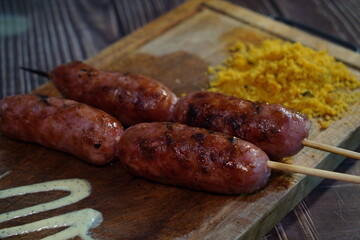 Linquiça Espetinho Churrasco de Carne - Petiscos