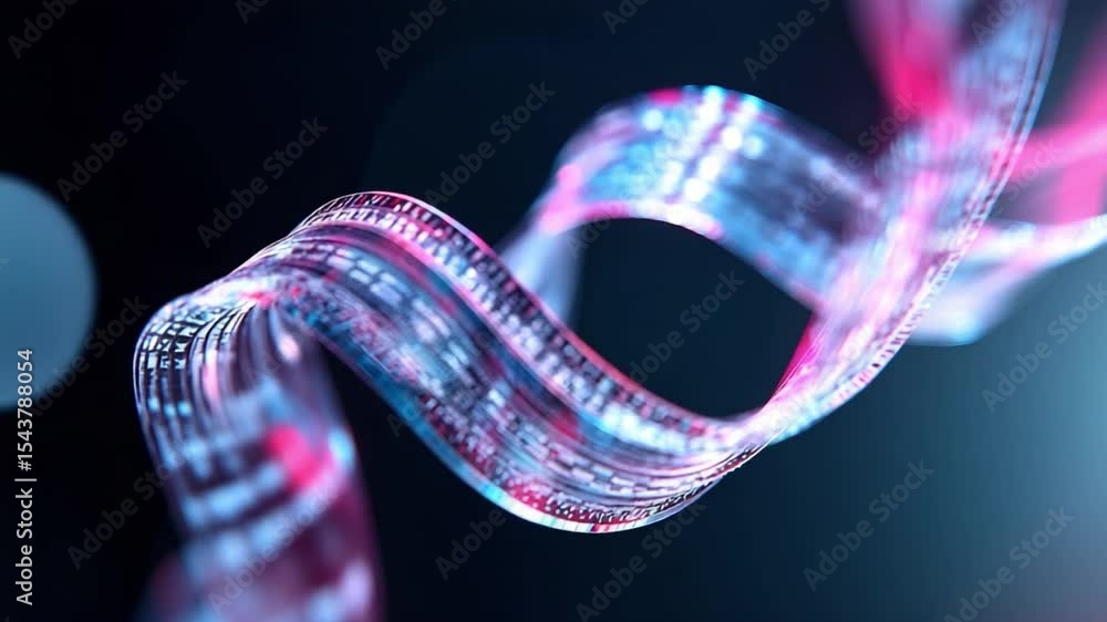 Poster abstract fiber optics: a captivating macro shot of swirling fiber optic strands, emanating vibrant n