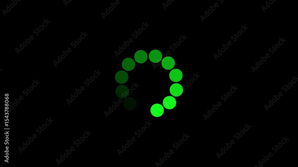 Poster rounding loading circle icon animation on white background. 4k video.