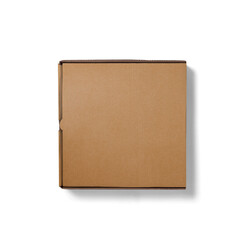 A plain brown cardboard box, commonly used for packaging and shipping items.