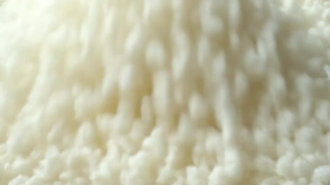 Close-up view of coarse sea salt crystals creating a textured white background