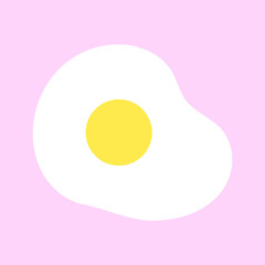 シンプルな目玉焼きイラスト⭐︎