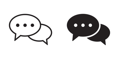 Chat icon. Talk speech bubble icon.