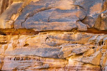 Jabal Ikmah,  ancient words carved into sandstone rocks, AlUla, Saudi Arabia