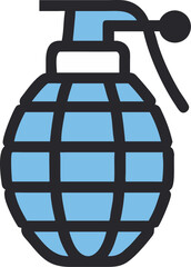 grenade vector icon on white or transparent background