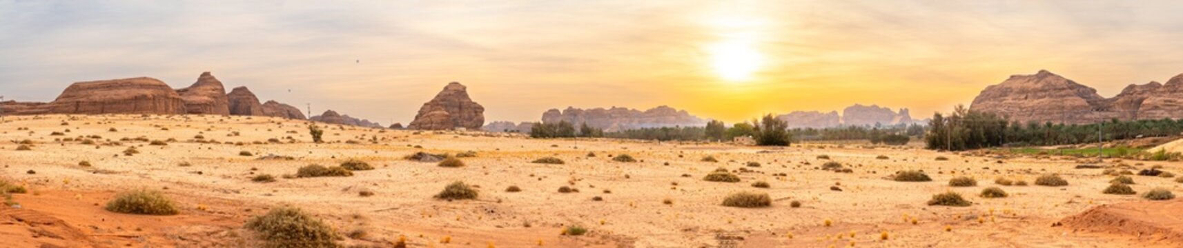 Scenic road between Riyadh and AlUla, Saudi Arabia
