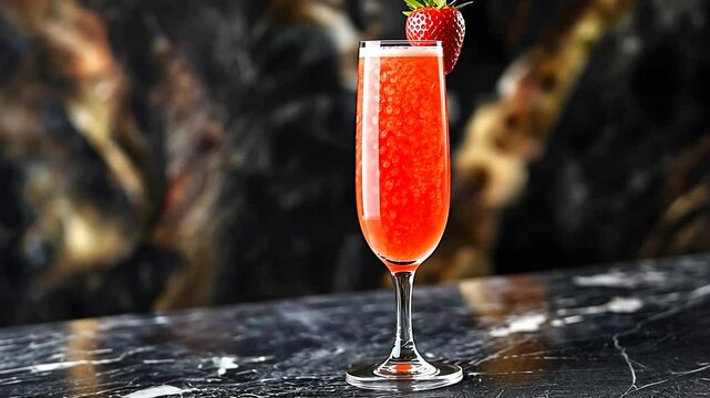 rossini with fresh strawberry puree and prosecco video