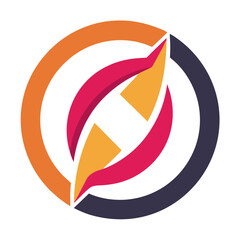 Abstract circular logo design with intertwined arrows