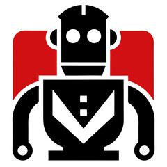 Abstract red shapes on black background