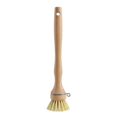 Wooden dish brush with natural bristles