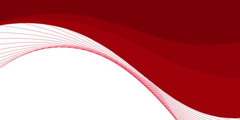 Vector red line background curve element with white space for text and message design, overlapping layers, vector