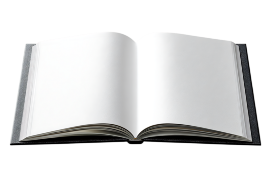 A clean, open book ready for your text or design.