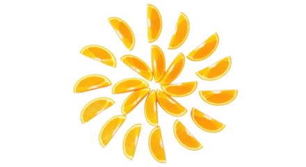 Fresh Orange Slices PNG Image For Design Assets and More