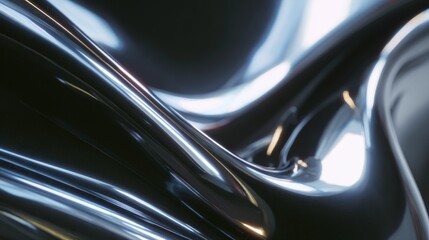 Liquid Metal Abstract Sleek Reflective Textures for Design Inspiration