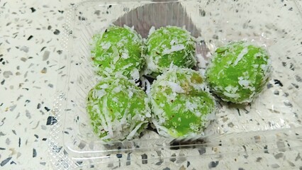 Thai Coconut Balls in Plastic Box