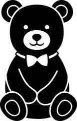 Cute little teddy bear silhouette element Isolated.
For celebrating Valentine's Day, wedding or birthday.
Transparent background, SVG.
