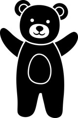 Cute little teddy bear silhouette element Isolated.
For celebrating Valentine's Day, wedding or birthday.
Transparent background, SVG.
