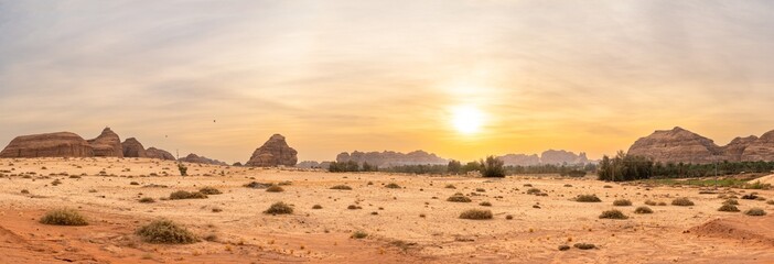 Scenic road between Riyadh and AlUla, Saudi Arabia