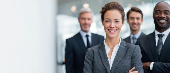 Successful Business Team Diverse Professionals in Modern Office