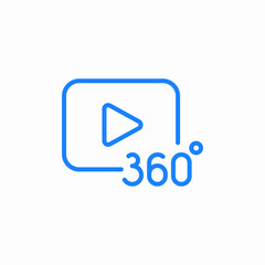 360 degree rotation icon sign vector