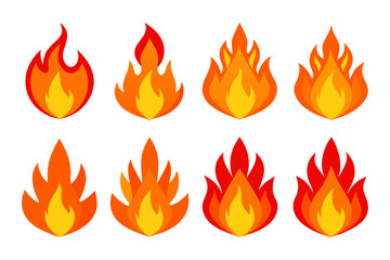 fire flames set
