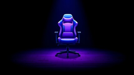 Gaming chair in spotlight