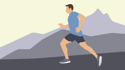 man running on the road