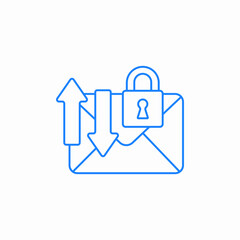 Fototapeta premium email transfer lock icon sign vector